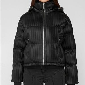 NWT - Ribbed Vegan Leather Puffer Jacket
